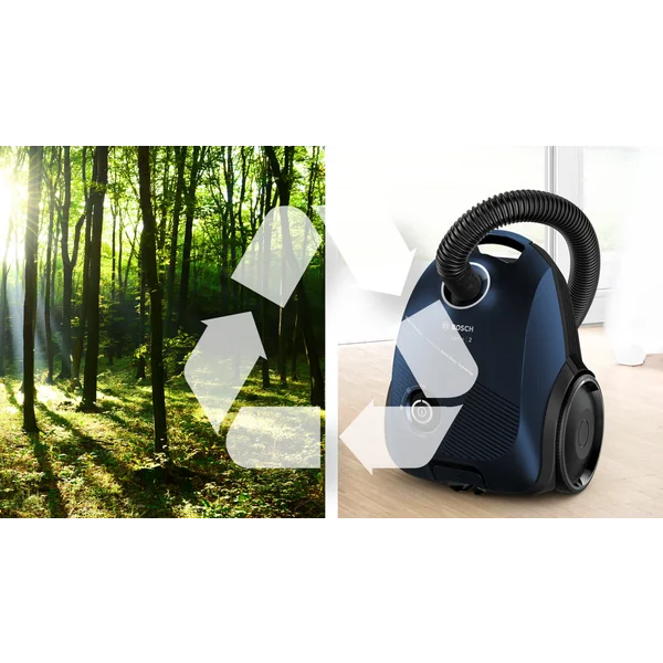 Serie|2 Пылесос с мешком компрессорный двигатель 850 ватт синий - изображение 4