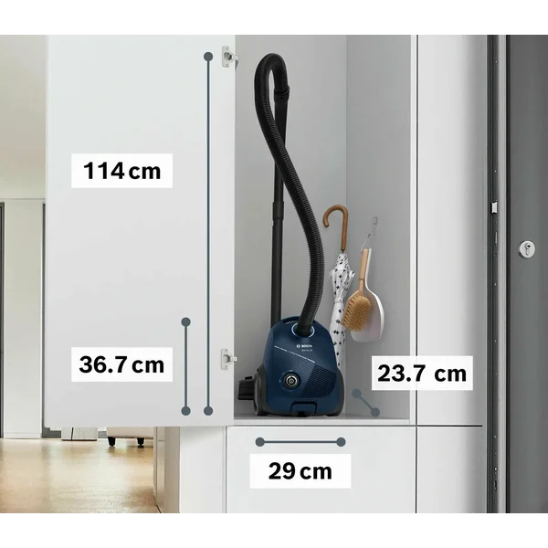 Serie|2 Пылесос с мешком компрессорный двигатель 850 ватт синий - изображение 15