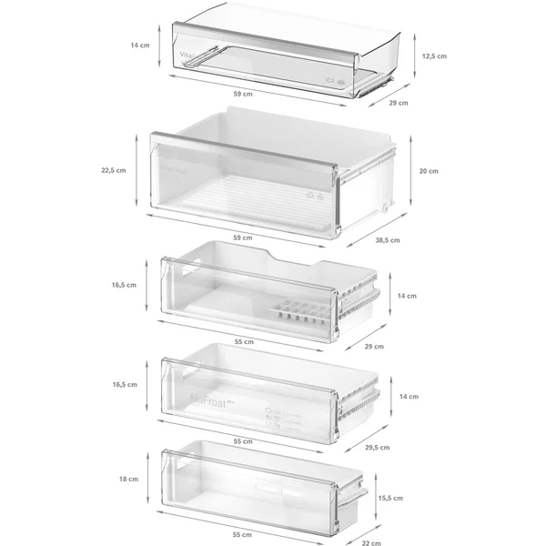 Serie|6 Встраиваемый холодильник с нижней морозильной камерой 193.5*70.8*54.5 см - изображение 7