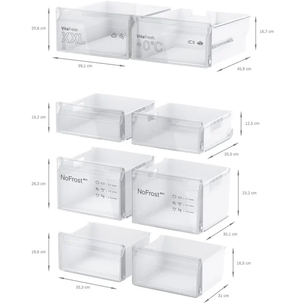 Serie|4 Отдельностоящий холодильник с нижними морозильными камерами 4-дверный 183*90,5*73 см стальной - изображение 10