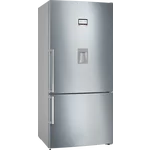 Serie|6 Отдельностоящий холодильник с нижней морозильной камерой с диспенсером 186*86*80 см стальной - миниатюра 1