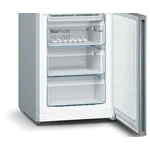 Serie|4 Отдельностоящий холодильник с нижней морозильной камерой 203*60*66 см стальной - миниатюра 6