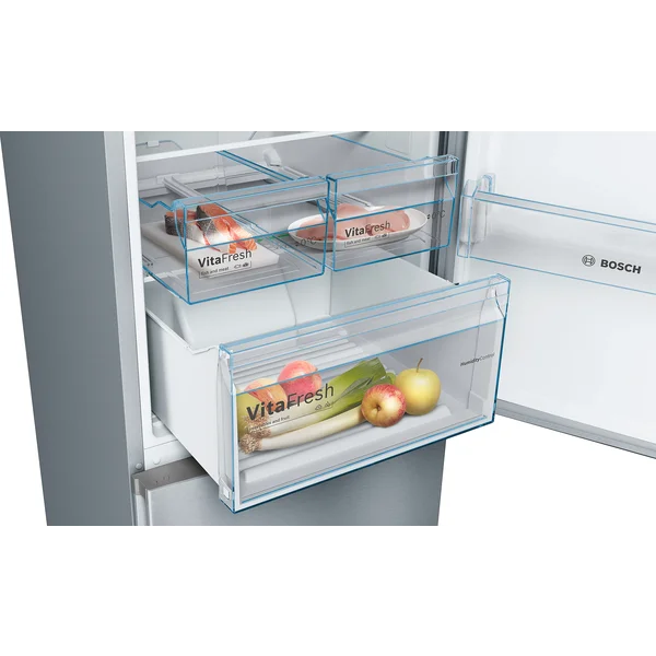 Serie|4 Отдельностоящий холодильник с нижней морозильной камерой 203*60*66 см стальной - изображение 5