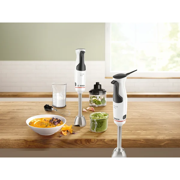 Погружной блендер 800 ватт (+измельчитель, венчик, стакан) белый