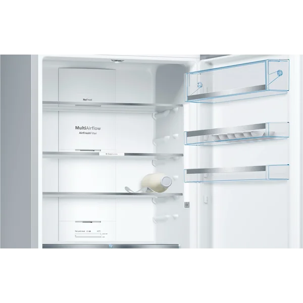 Serie|6 Отдельностоящий холодильник с нижней морозильной камерой 203*70*67 см черное стекло - изображение 4