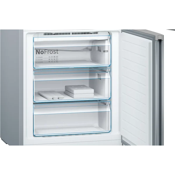 Serie|6 Отдельностоящий холодильник с нижней морозильной камерой 203*70*67 см черное стекло - изображение 6