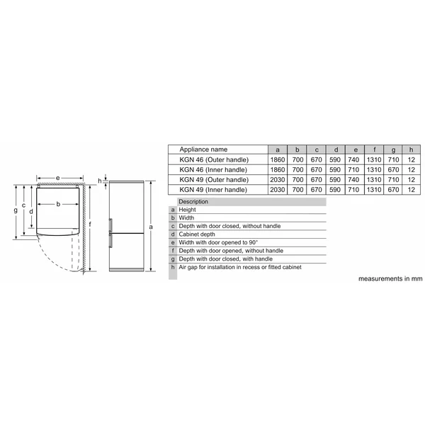 Serie|6 Отдельностоящий холодильник с нижней морозильной камерой 203*70*67 см черное стекло - изображение 7