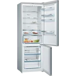 Serie|4 Отдельностоящий холодильник с нижней морозильной камерой 203*70*67 см серебристый - миниатюра 2