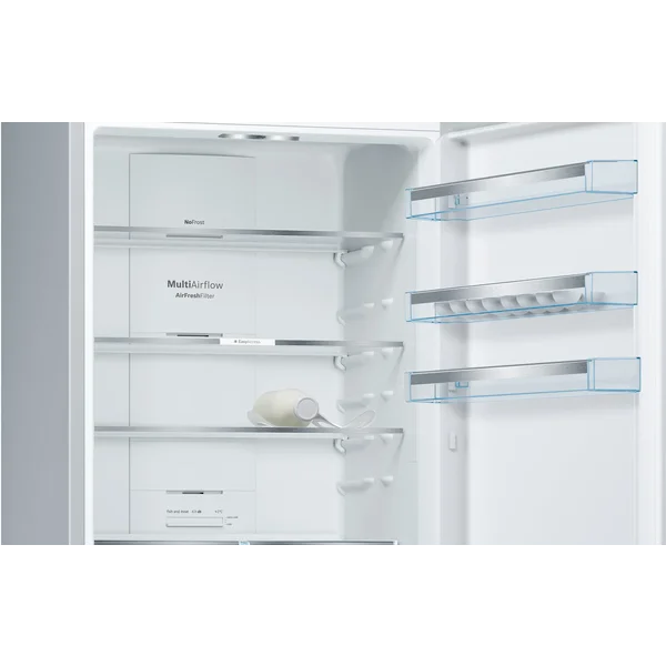 Serie|4 Отдельностоящий холодильник с нижней морозильной камерой 203*70*67 см серебристый - изображение 4