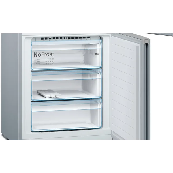 Serie|4 Отдельностоящий холодильник с нижней морозильной камерой 203*70*67 см серебристый - изображение 5