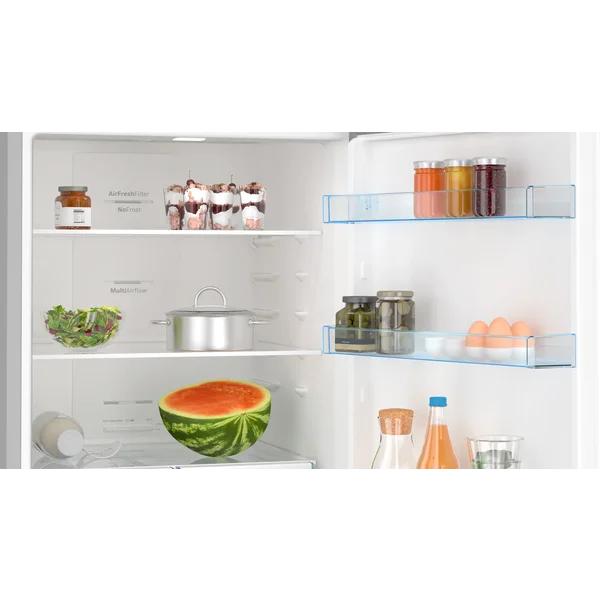 Serie|4 Отдельностоящий холодильник с нижней морозильной камерой 186*70*80 см серебристый - изображение 3