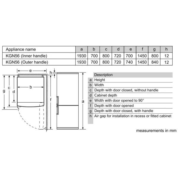 Serie|4 Отдельностоящий холодильник с нижней морозильной камерой 193*70*80 см стальной - изображение 7