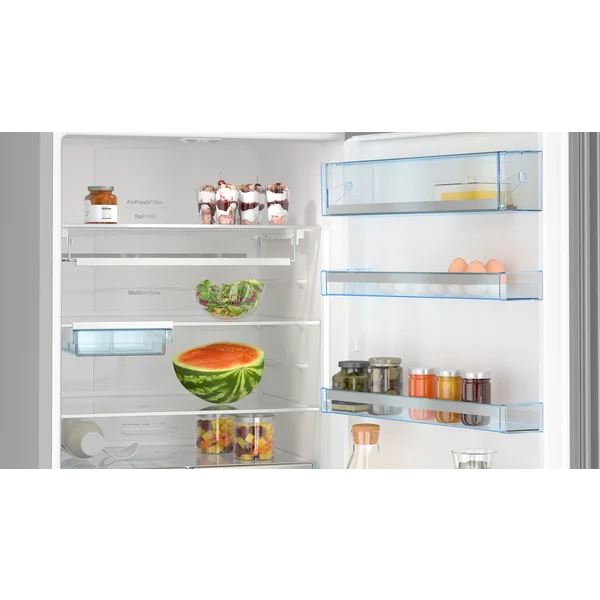 Serie|6 Отдельностоящий холодильник с нижней морозильной камерой 193*70*80 см белое стекло - изображение 4