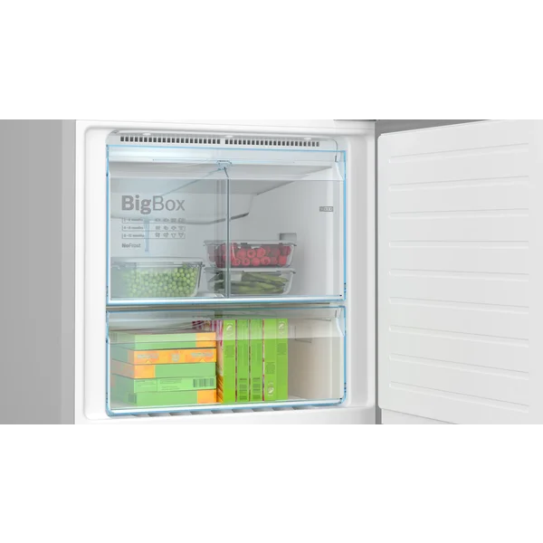 Serie|6 Отдельностоящий холодильник с нижней морозильной камерой 193*70*80 см белое стекло - изображение 6