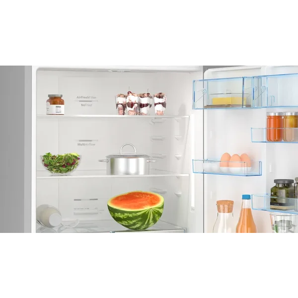 Serie|6 Отдельностоящий холодильник с нижней морозильной камерой 186*76*80 см стальной - изображение 4