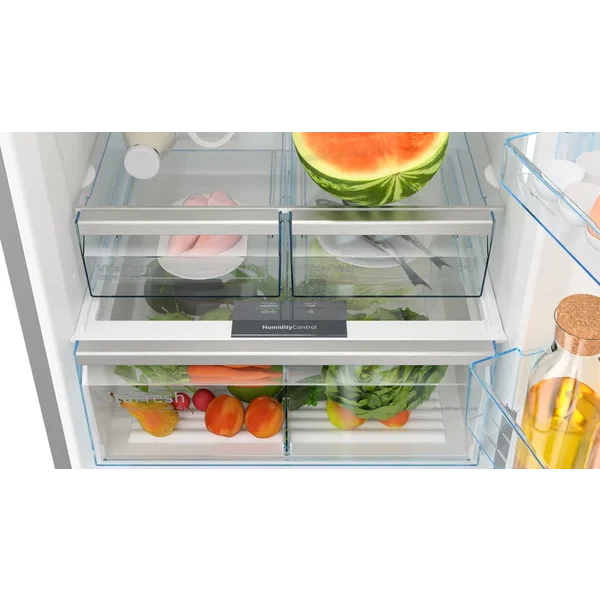 Serie|6 Отдельностоящий холодильник с нижней морозильной камерой 186*76*80 см стальной - изображение 5