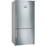 Serie|6 Отдельностоящий холодильник с нижней морозильной камерой 186*86*80 см стальной - миниатюра 1