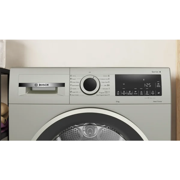 Serie|4 Сушильная машина с тепловым насосом 9 кг серебристая - изображение 3