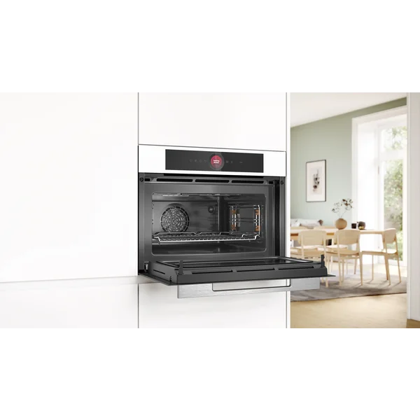 Serie|8 Компактный встроенный духовой шкаф с микроволнами 60 x 45 см белый - изображение 4