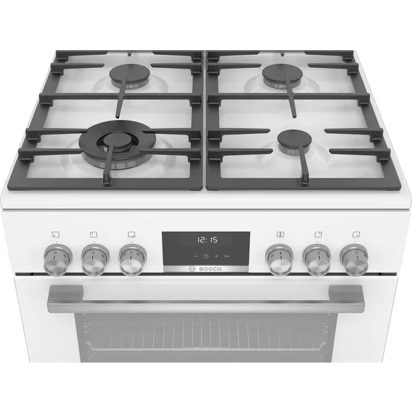 Serie|6 Плита комбинированная белая 4 газовые конфорки