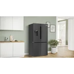 Serie|6 Отдельностоящий холодильник French-Door с диспенсером черная сталь - миниатюра 8