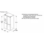 Serie|6 Отдельностоящий холодильник French-Door с диспенсером черная сталь - миниатюра 11