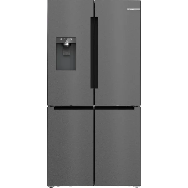 Serie|6 Отдельностоящий холодильник French-Door с диспенсером черная сталь