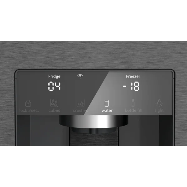 Serie|6 Отдельностоящий холодильник French-Door с диспенсером черная сталь - изображение 7
