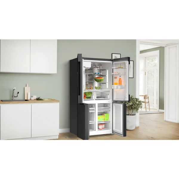 Serie|6 Отдельностоящий холодильник French-Door с диспенсером черная сталь - изображение 9