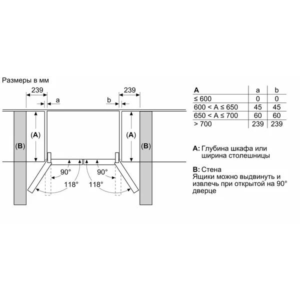 Serie|6 Отдельностоящий холодильник French-Door с диспенсером черная сталь - изображение 14