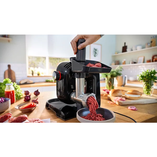 Кухонный комбайн с весами Mum5 1000 вт, черный (+овощерезка, мясорубка, блендер) - изображение 9