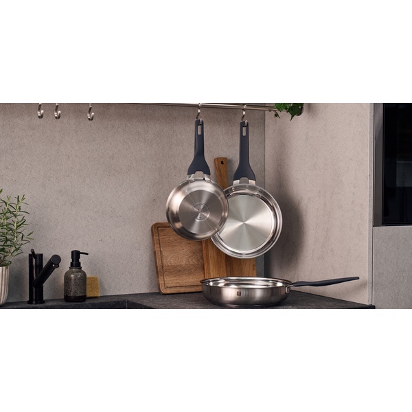 Сковорода с силиконовой ручкой 28 см ZWILLING Simplify, нержавеющая сталь - изображение 8