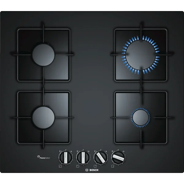 Serie|6 Газовая варочная поверхность 60 см каленое стекло черное