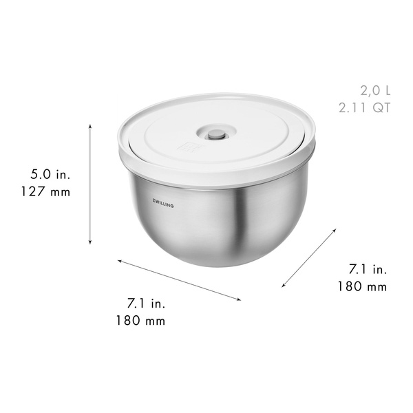 Набор вакуумных мисок 3 шт. S/M/L ZWILLING Fresh&Save, нержавеющая сталь - изображение 7