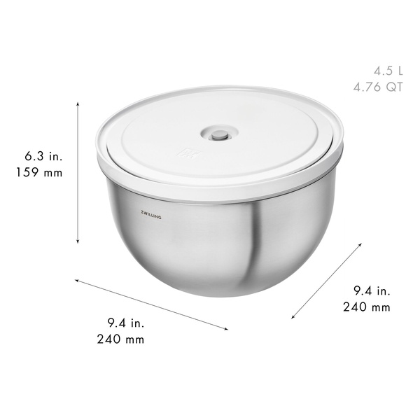 Набор вакуумных мисок 3 шт. S/M/L ZWILLING Fresh&Save, нержавеющая сталь - изображение 9