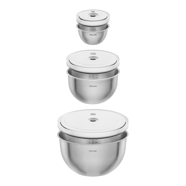 Набор вакуумных мисок 3 шт. S/M/L ZWILLING Fresh&Save, нержавеющая сталь