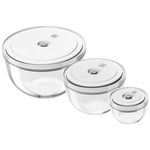 Набор вакуумных мисок 3 шт. S/M/L ZWILLING Fresh&Save, стекло - миниатюра 1