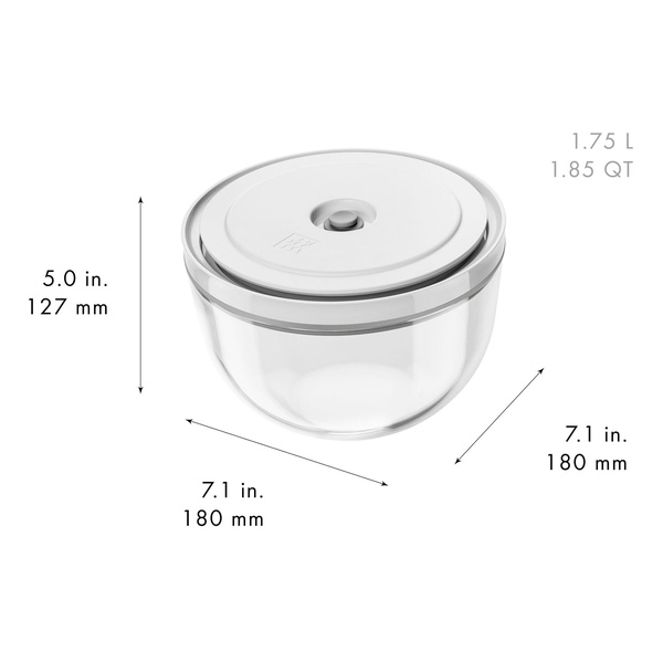 Набор вакуумных мисок 3 шт. S/M/L ZWILLING Fresh&Save, стекло - изображение 9