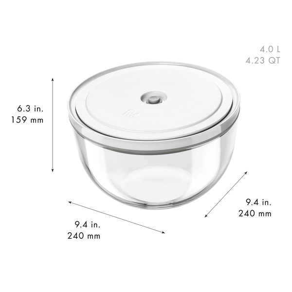 Набор вакуумных мисок 3 шт. S/M/L ZWILLING Fresh&Save, стекло - изображение 10