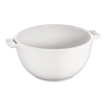 Чаша керамическая с ручками 18см STAUB, белая - миниатюра 1