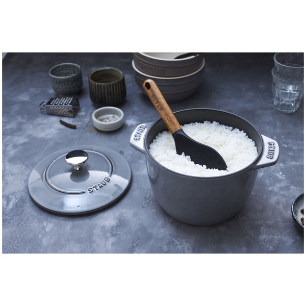 Ложка для риса силиконовая 22см STAUB, черная - изображение 5