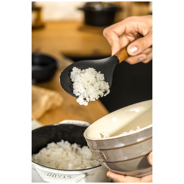 Ложка для риса силиконовая 22см STAUB, черная - изображение 2