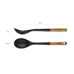 Ложка сервировочная силиконовая 31см STAUB, черная - миниатюра 5