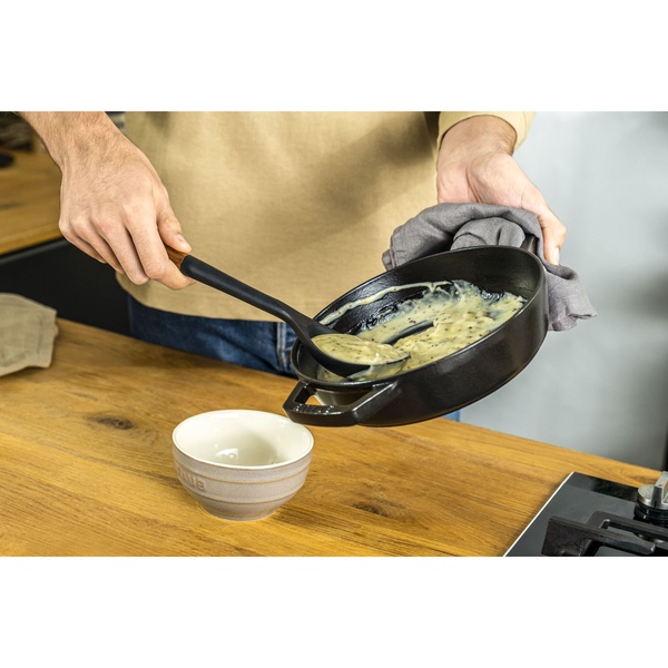 Ложка сервировочная силиконовая 31см STAUB, черная - изображение 2