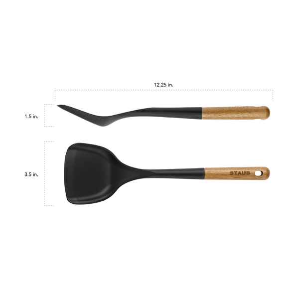 Лопатка силиконовая 31см STAUB, черная - изображение 5