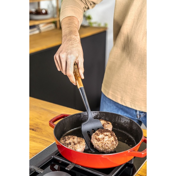 Лопатка с прорезями силиконовая 31см STAUB, черная - изображение 2