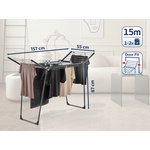 Сушилка для белья LEIFHEIT Pegasus 150 Solid Slim, чёрная - миниатюра 2