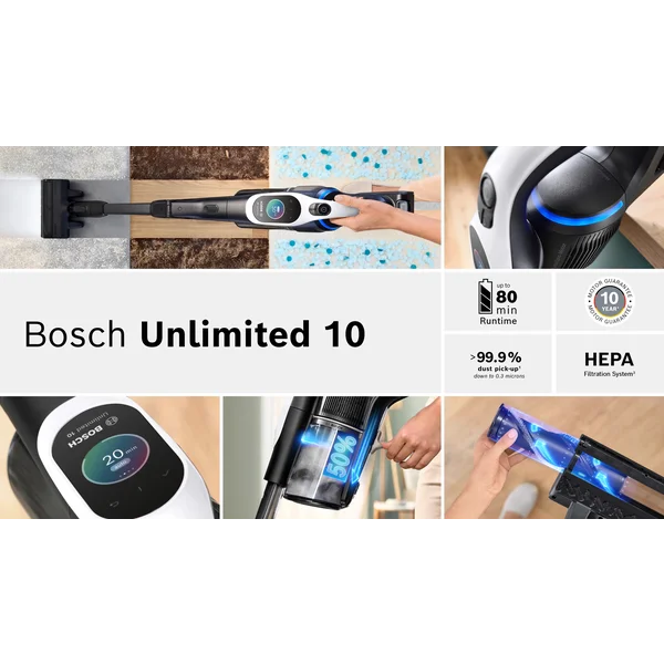 Unlimited 10 Аккумуляторный пылесос, белый - изображение 9