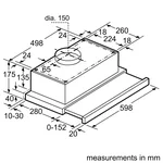 Serie|2 Вытяжка телескопическая 60 см черная - миниатюра 2