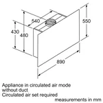 Serie|8 Вытяжка настенного монтажа 90 см - миниатюра 10